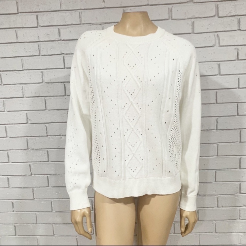 J.Crew Women’s‎ Crewneck Pointelle Knit Pullover Sweater